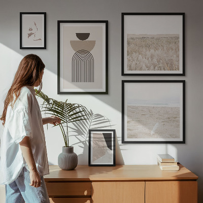 Galeria obrazów na ścianę Stylowe abstrakcje pejzaże