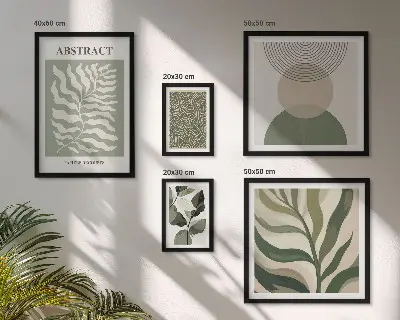 Galeria obrazów na ścianę abstrakcyjne roślinne wzory