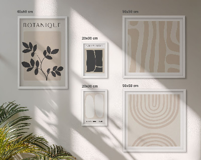Zestaw obrazów w ramie do galerii ściennej Stylowe grafiki roślinne