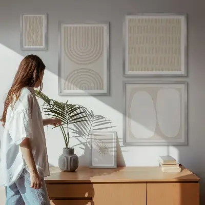 Galeria obrazów na ścianę Stylowe abstrakcyjne formy