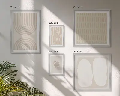 Galeria obrazów na ścianę Stylowe abstrakcyjne formy