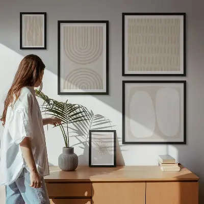 Galeria obrazów na ścianę Stylowe abstrakcyjne formy