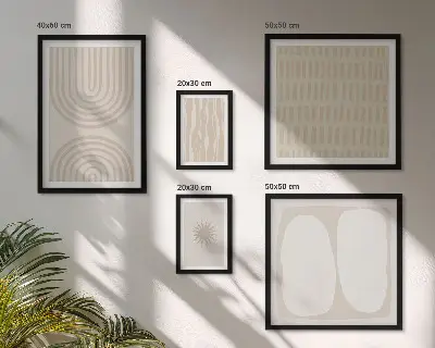 Galeria obrazów na ścianę Stylowe abstrakcyjne formy