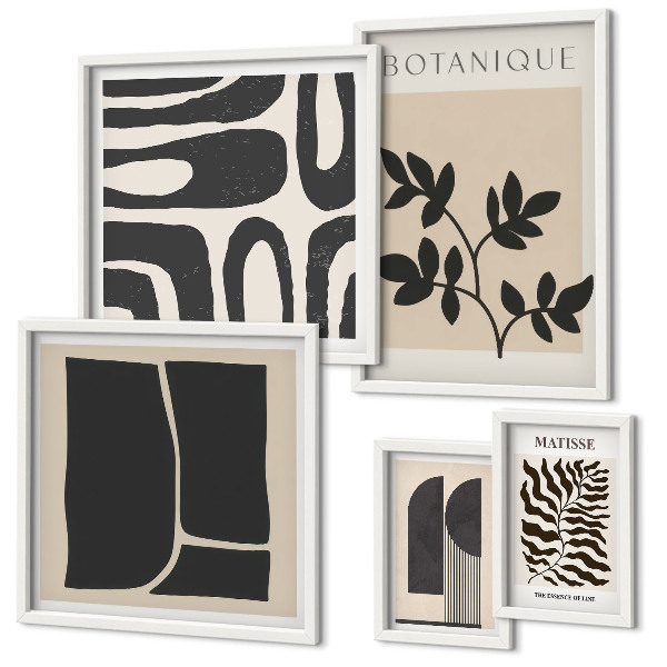 Galeria obrazów na ścianę Stylowe grafiki natura abstrakcja