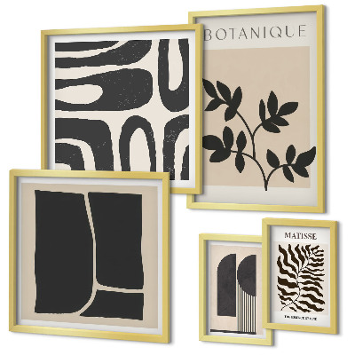 Galeria obrazów na ścianę Stylowe grafiki natura abstrakcja