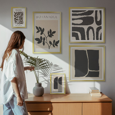 Galeria obrazów na ścianę Stylowe grafiki natura abstrakcja