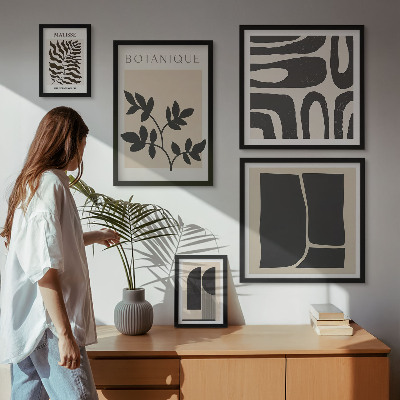 Galeria obrazów na ścianę Stylowe grafiki natura abstrakcja