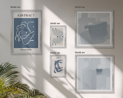 Zestaw obrazów w ramie do galerii ściennej Stylowe abstrakcje minimalistyczne