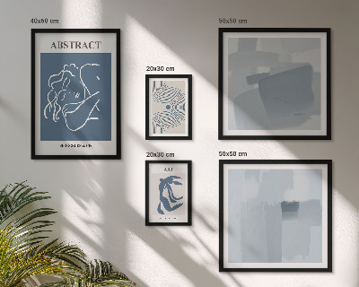Zestaw obrazów w ramie do galerii ściennej Stylowe abstrakcje minimalistyczne