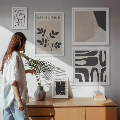 Galeria obrazów na ścianę Stylowe grafiki minimalistyczne