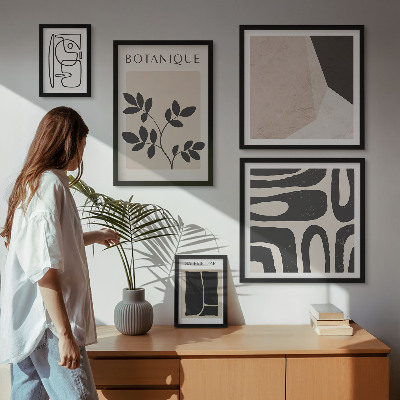 Galeria obrazów na ścianę Stylowe grafiki minimalistyczne
