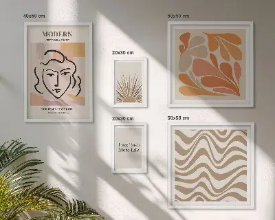 Galeria obrazów na ścianę w stylu nowoczesnym abstrakcyjnym