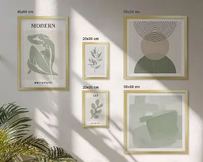 Galeria obrazów na ścianę w stylu nowoczesnym z abstrakcją