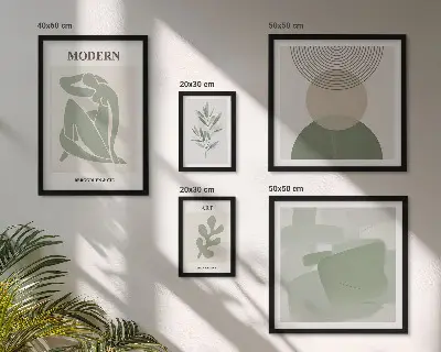 Galeria obrazów na ścianę w stylu nowoczesnym z abstrakcją