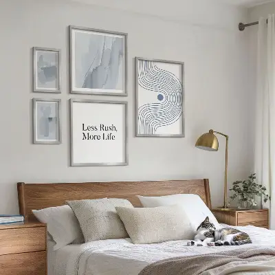 Zestaw obrazów dekoracyjnych nowoczesne grafiki w stylu minimalistycznym
