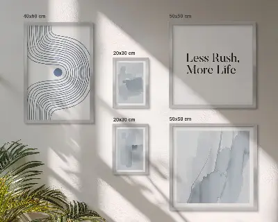 Zestaw obrazów dekoracyjnych nowoczesne grafiki w stylu minimalistycznym