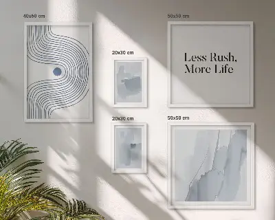 Zestaw obrazów dekoracyjnych nowoczesne grafiki w stylu minimalistycznym