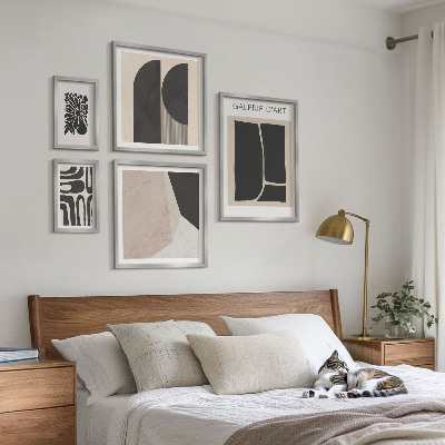 Dekoracja ścienna zestaw obrazów Stylowe grafiki minimalistyczne