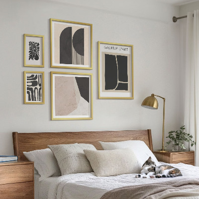Dekoracja ścienna zestaw obrazów Stylowe grafiki minimalistyczne