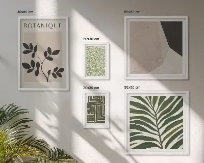 Zestaw obrazów w ramie do galerii ściennej nowoczesne roślinne inspiracje