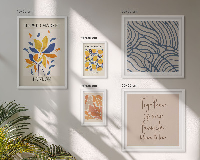 Galeria obrazów na ścianę Kwiatowe motywy Londyn napisy