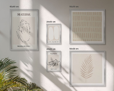 Zestaw obrazów w ramie do galerii ściennej Styl minimalistyczny kształty
