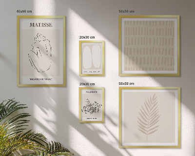 Zestaw obrazów w ramie do galerii ściennej Styl minimalistyczny kształty