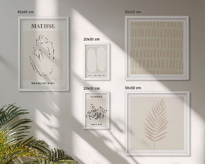 Zestaw obrazów w ramie do galerii ściennej Styl minimalistyczny kształty