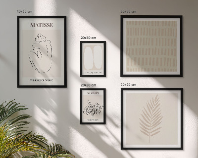 Zestaw obrazów w ramie do galerii ściennej Styl minimalistyczny kształty