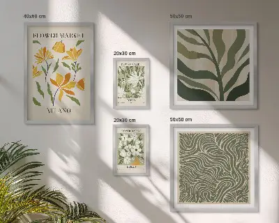 Galeria obrazów na ścianę nowoczesne motywy roślinne