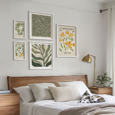 Galeria obrazów na ścianę Roślinne motywy nowoczesne