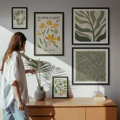 Galeria obrazów na ścianę nowoczesne motywy roślinne