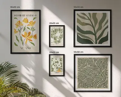 Galeria obrazów na ścianę nowoczesne motywy roślinne