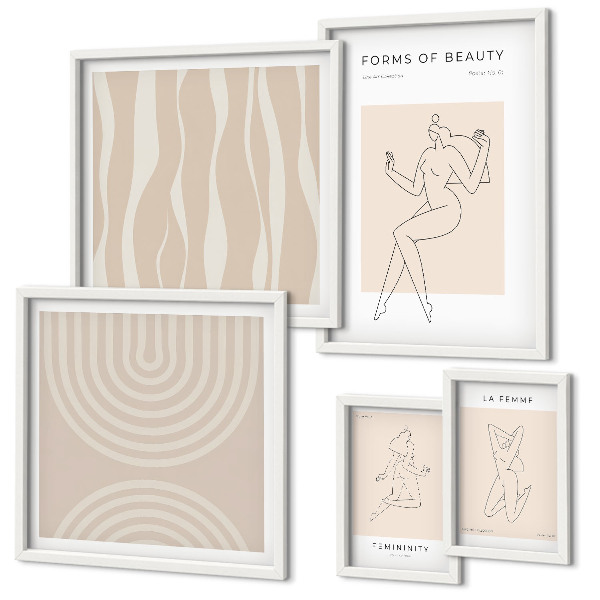 Galeria obrazów na ścianę Minimalistyczne formy piękna
