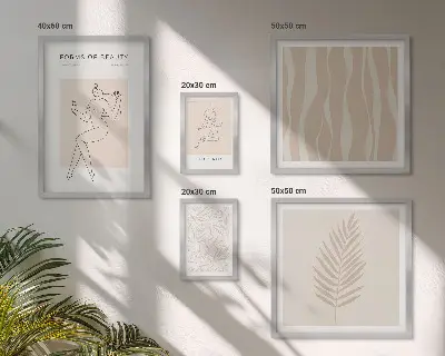 Zestaw obrazów dekoracja ścienna stylowe grafiki przedstawiające kobiety i rośliny