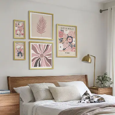 Galeria obrazów na ścianę kwiatowe rynki w stylu boho