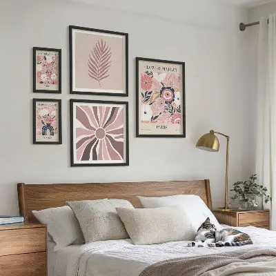 Galeria obrazów na ścianę kwiatowe rynki w stylu boho
