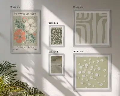 Zestaw obrazów dekoracja ścienna z motywami roślinnymi w stylu boho