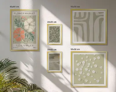 Zestaw obrazów dekoracja ścienna z motywami roślinnymi w stylu boho