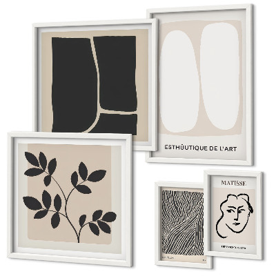 Galeria obrazów na ścianę Stylowe grafiki minimalizm linie