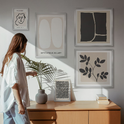 Galeria obrazów na ścianę Stylowe grafiki minimalizm linie