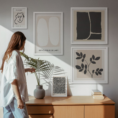 Galeria obrazów na ścianę Stylowe grafiki minimalizm linie