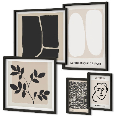 Galeria obrazów na ścianę Stylowe grafiki minimalizm linie