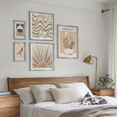 Galeria obrazów na ścianę Stylowe abstrakcje roślinne
