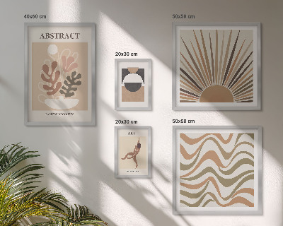Galeria obrazów na ścianę Stylowe abstrakcje roślinne