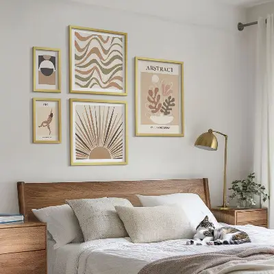 Stylowe abstrakcje roślinne galeria obrazów na ścianę