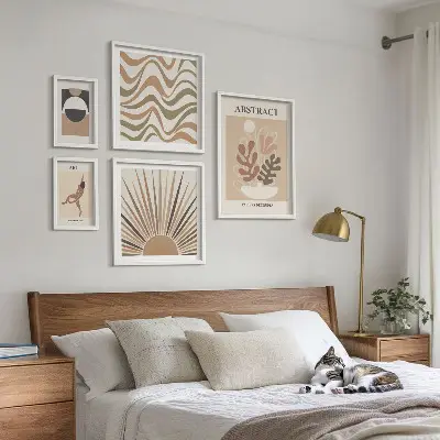 Stylowe abstrakcje roślinne galeria obrazów na ścianę