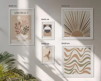 Stylowe abstrakcje roślinne galeria obrazów na ścianę