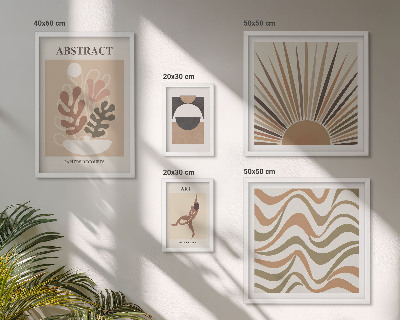 Galeria obrazów na ścianę Stylowe abstrakcje roślinne