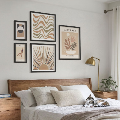 Galeria obrazów na ścianę Stylowe abstrakcje roślinne